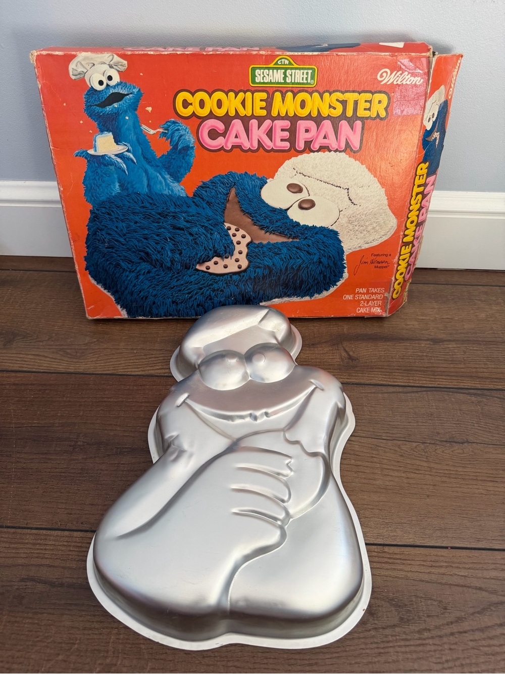 Vintage 1977 Wilton Cookie Monster Cake Pan 502-7415 Muppets Sesame Street
